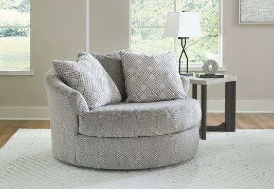 Casselbury Cement Oversized Swivel Accent Chair - 5290621 - Luna Furniture - Dallas Store