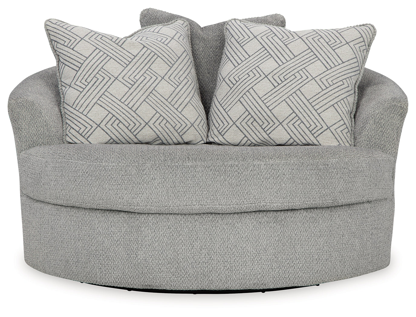 Casselbury Cement Oversized Swivel Accent Chair - 5290621 - Luna Furniture - Dallas Store
