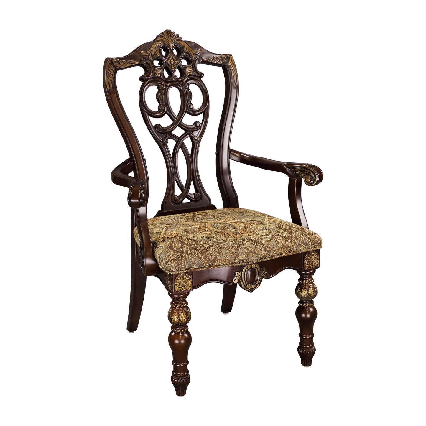 Catalonia Cherry Dining Arm Chair, Set of 2 - 1824A - Luna Furniture - Dallas Store