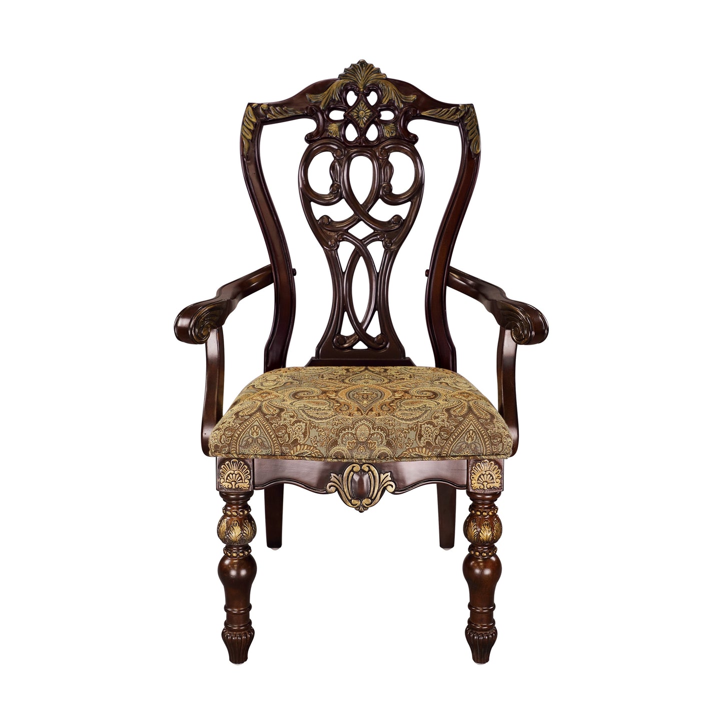 Catalonia Cherry Dining Arm Chair, Set of 2 - 1824A - Luna Furniture - Dallas Store