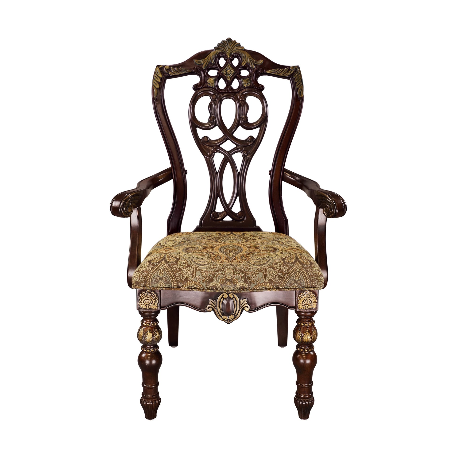 Catalonia Cherry Dining Arm Chair, Set of 2 - 1824A - Luna Furniture - Dallas Store