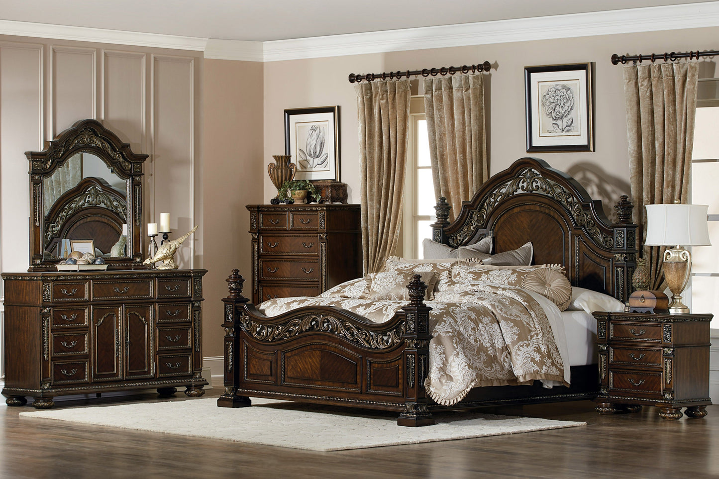 Catalonia Cherry Dresser - 1824-5 - Luna Furniture - Dallas Store