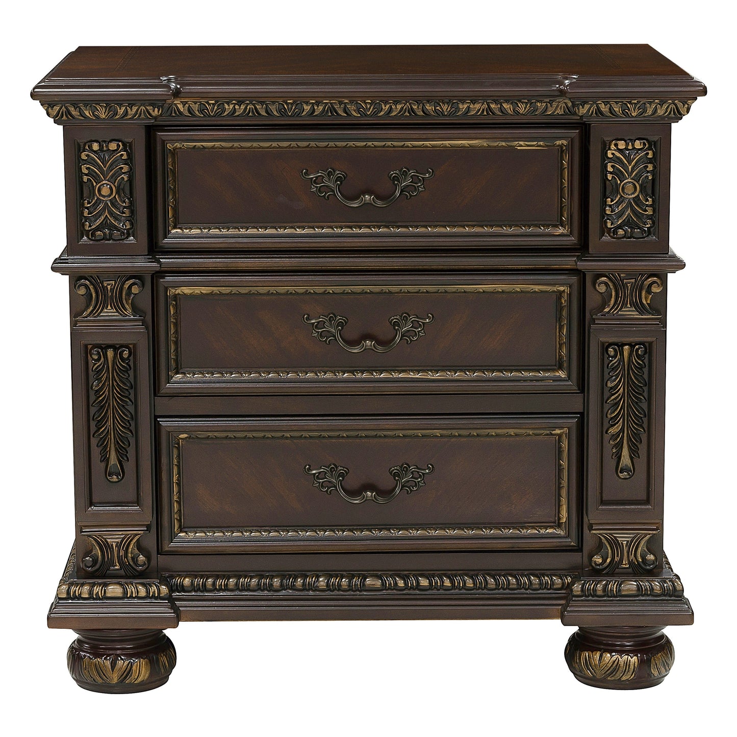 Catalonia Cherry Poster Bedroom Set - SET | 1824K-1 | 1824K-2 | 1824-3 | 1824-1P | 1824-2P | 1824-5 | 1824-6 | 1824-4 | 1824-9 - Luna Furniture - Dallas Store