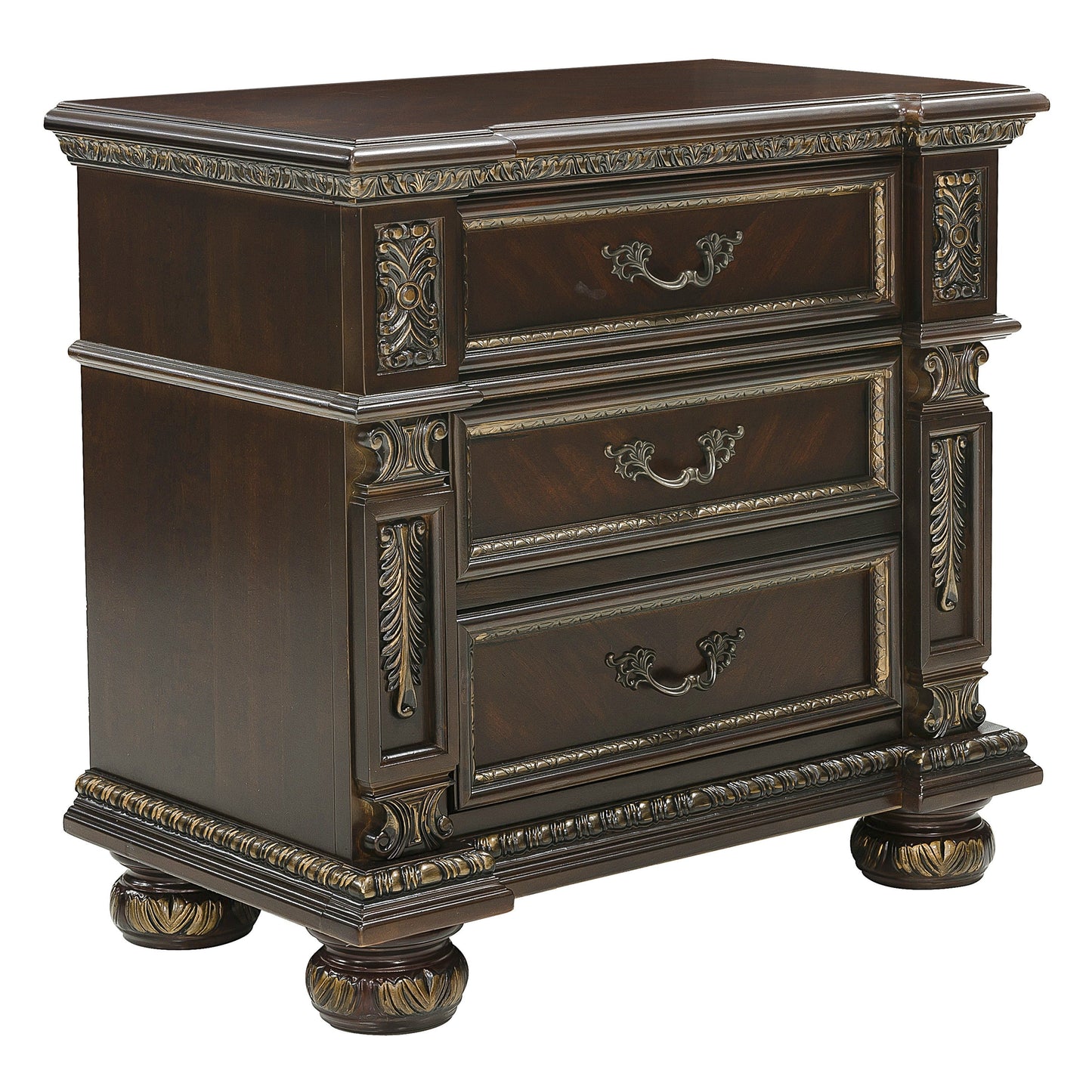 Catalonia Cherry Poster Bedroom Set - SET | 1824K-1 | 1824K-2 | 1824-3 | 1824-1P | 1824-2P | 1824-5 | 1824-6 | 1824-4 | 1824-9 - Luna Furniture - Dallas Store