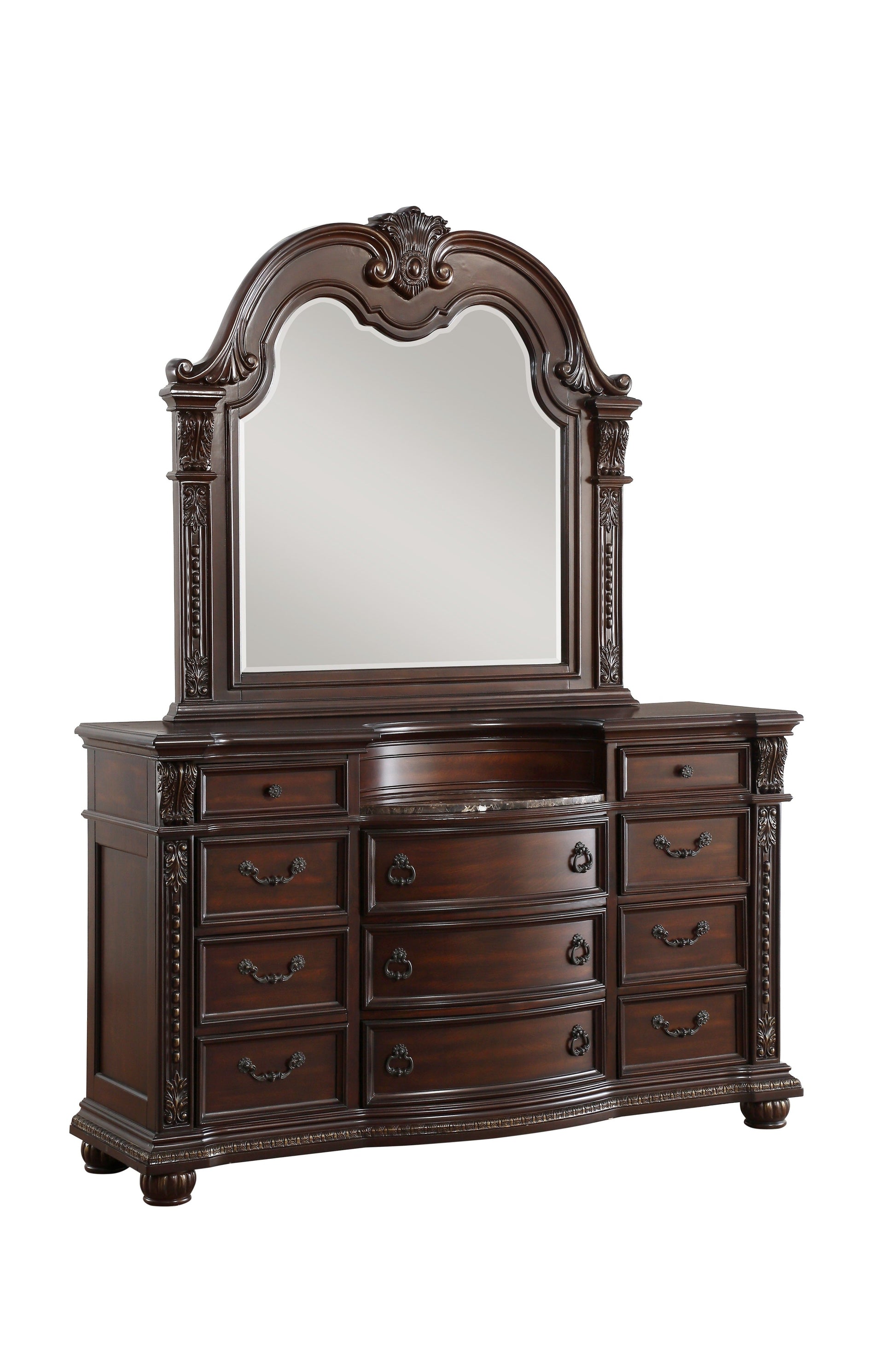 Cavalier Dark Cherry Dresser - 1757-5 - Luna Furniture - Dallas Store