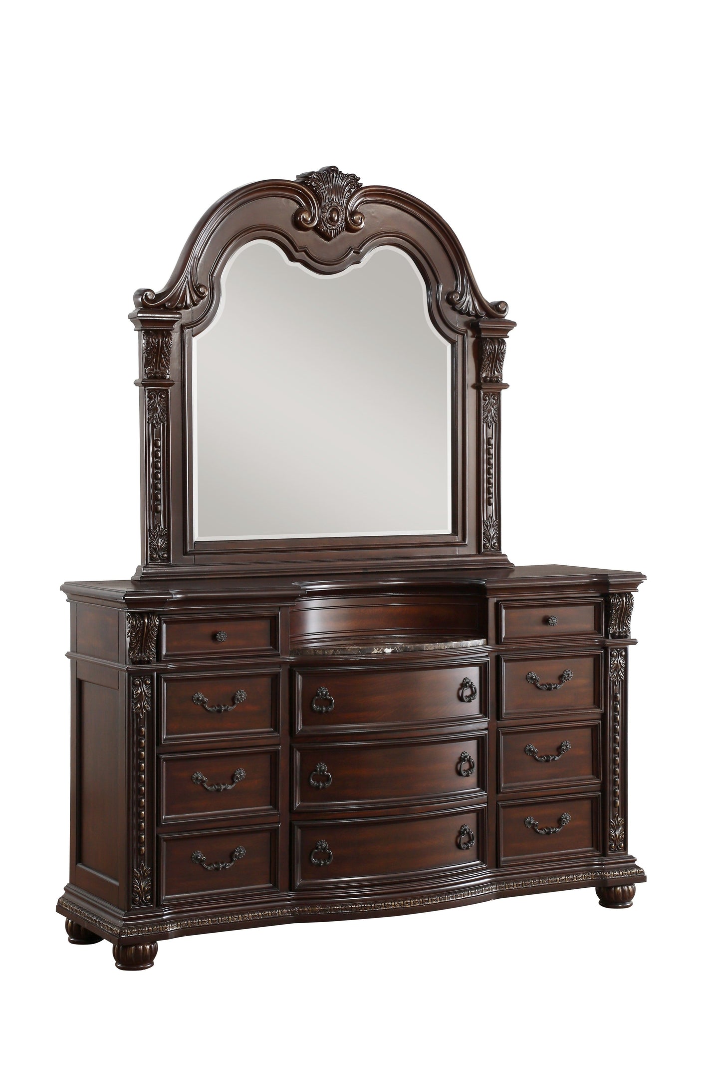 Cavalier Dark Cherry Mirror (Mirror Only) - 1757-6 - Luna Furniture - Dallas Store