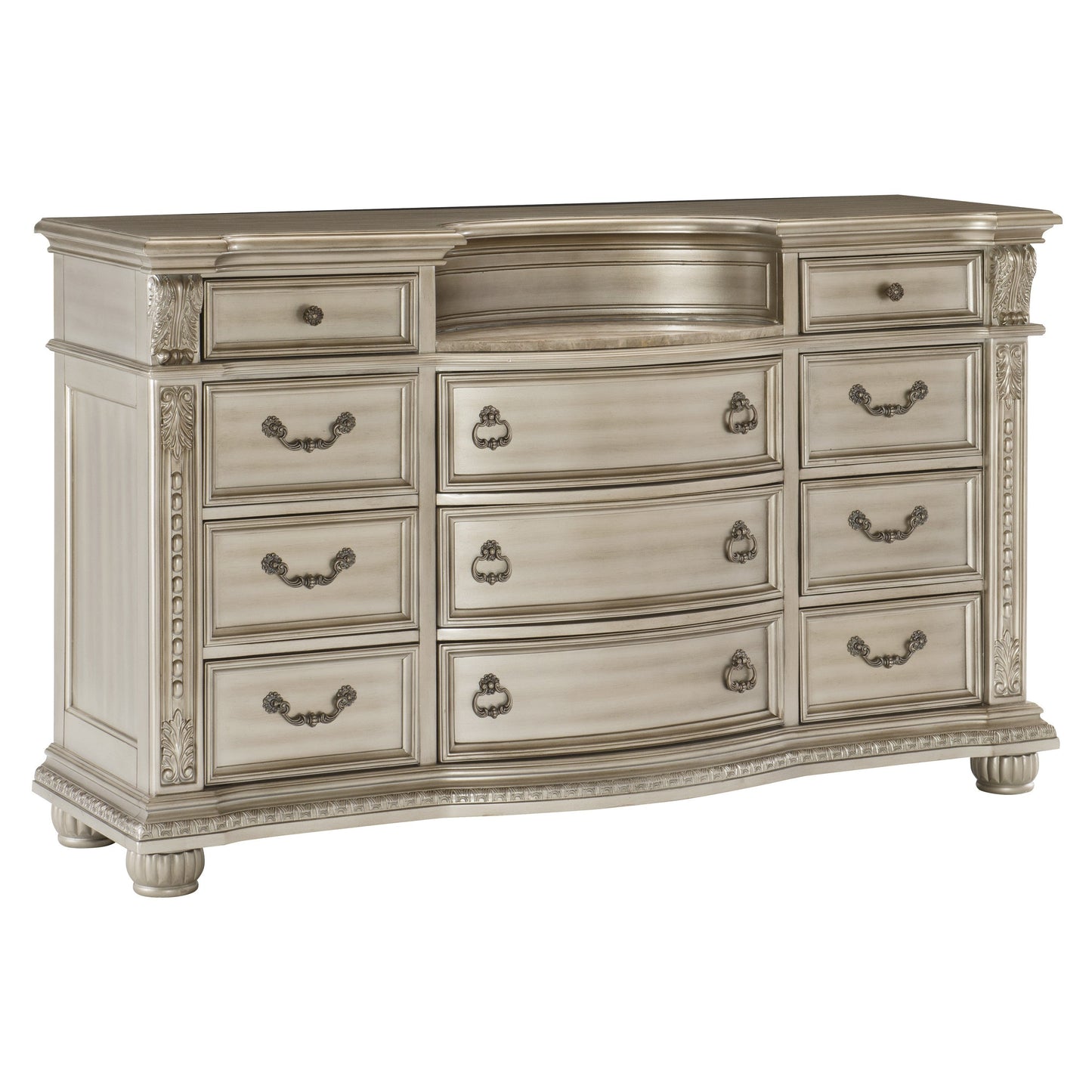 Cavalier Silver Dresser - 1757SV-5 - Luna Furniture - Dallas Store