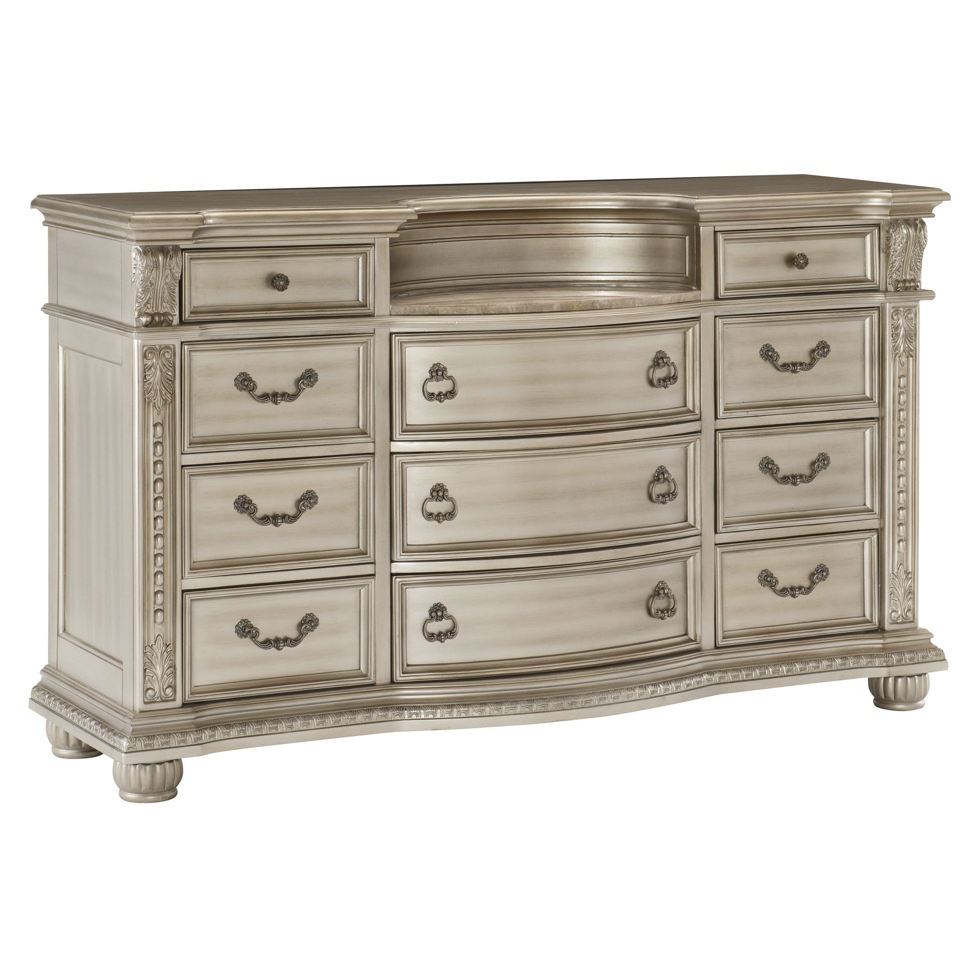 Cavalier Silver Dresser - 1757SV-5 - Luna Furniture - Dallas Store