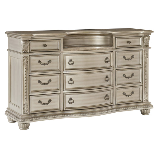 Cavalier Silver Dresser - 1757SV-5 - Luna Furniture - Dallas Store
