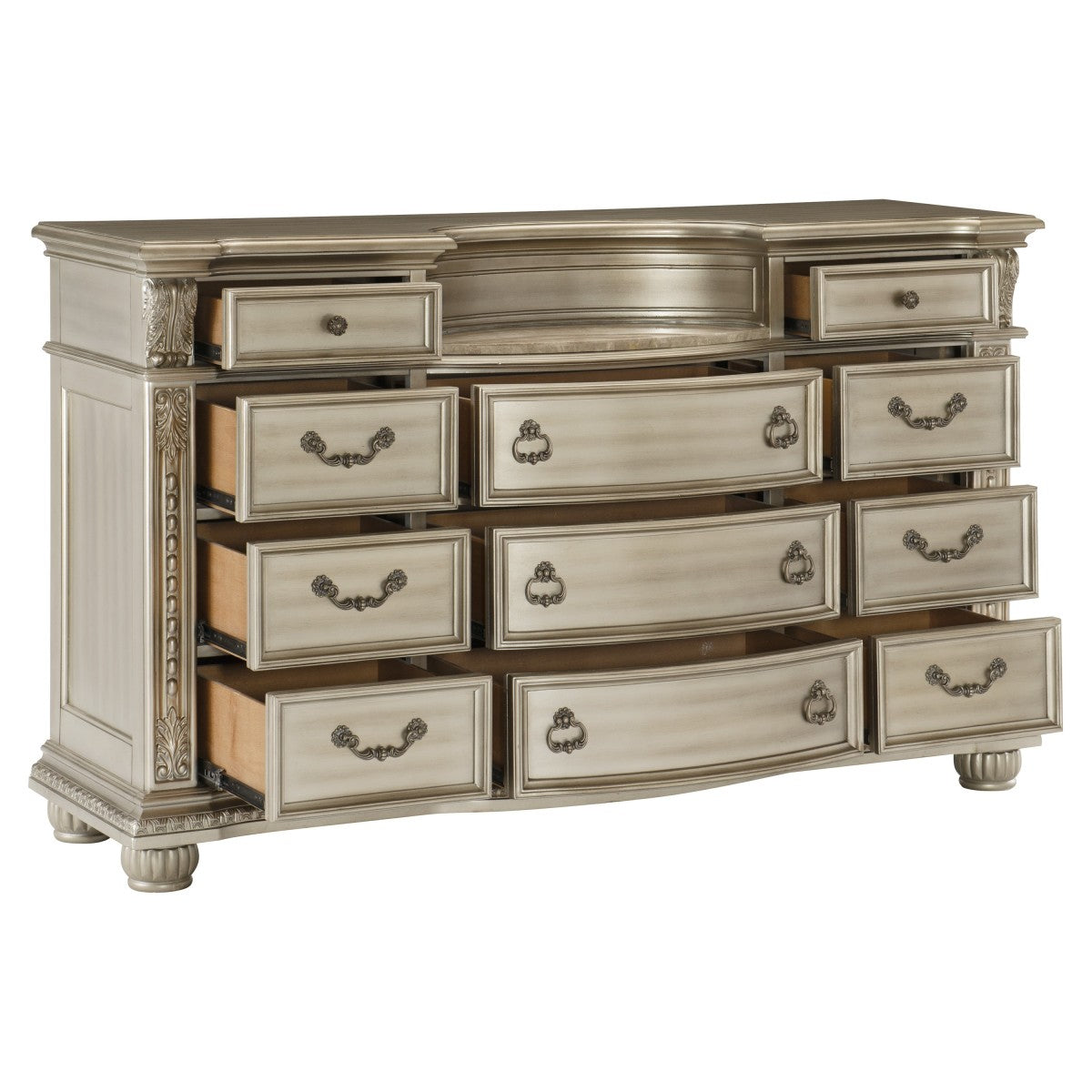 Cavalier Silver Dresser - 1757SV-5 - Luna Furniture - Dallas Store