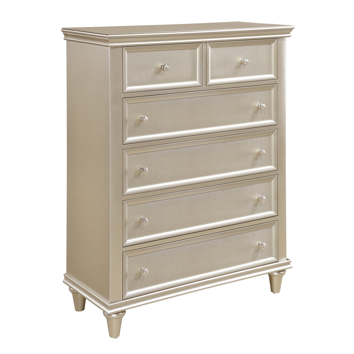 Celandine Silver Upholstered Panel Bedroom Set - SET | 1928-3 | 1928-5 | 1928-6 | 1928-4 | 1928-9 | 1928K-1 | 1928K-2 - Luna Furniture - Dallas Store