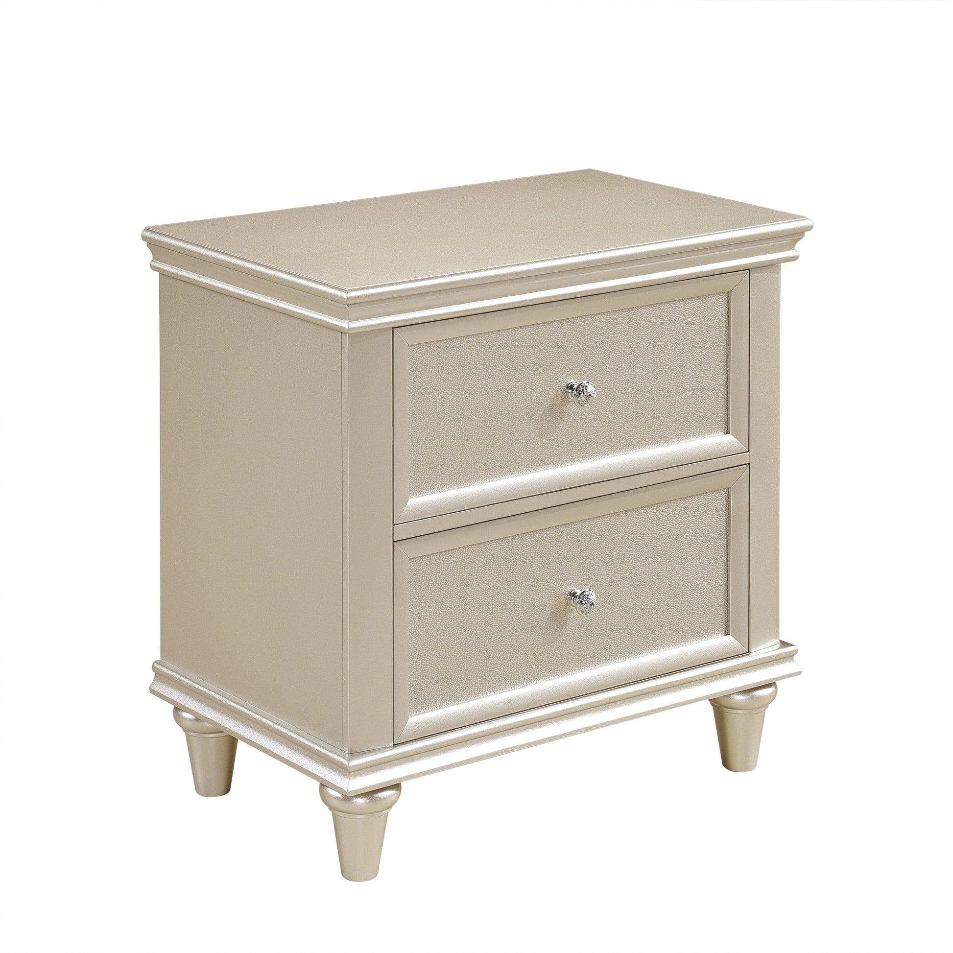 Celandine Silver Upholstered Panel Bedroom Set - SET | 1928-3 | 1928-5 | 1928-6 | 1928-4 | 1928-9 | 1928K-1 | 1928K-2 - Luna Furniture - Dallas Store