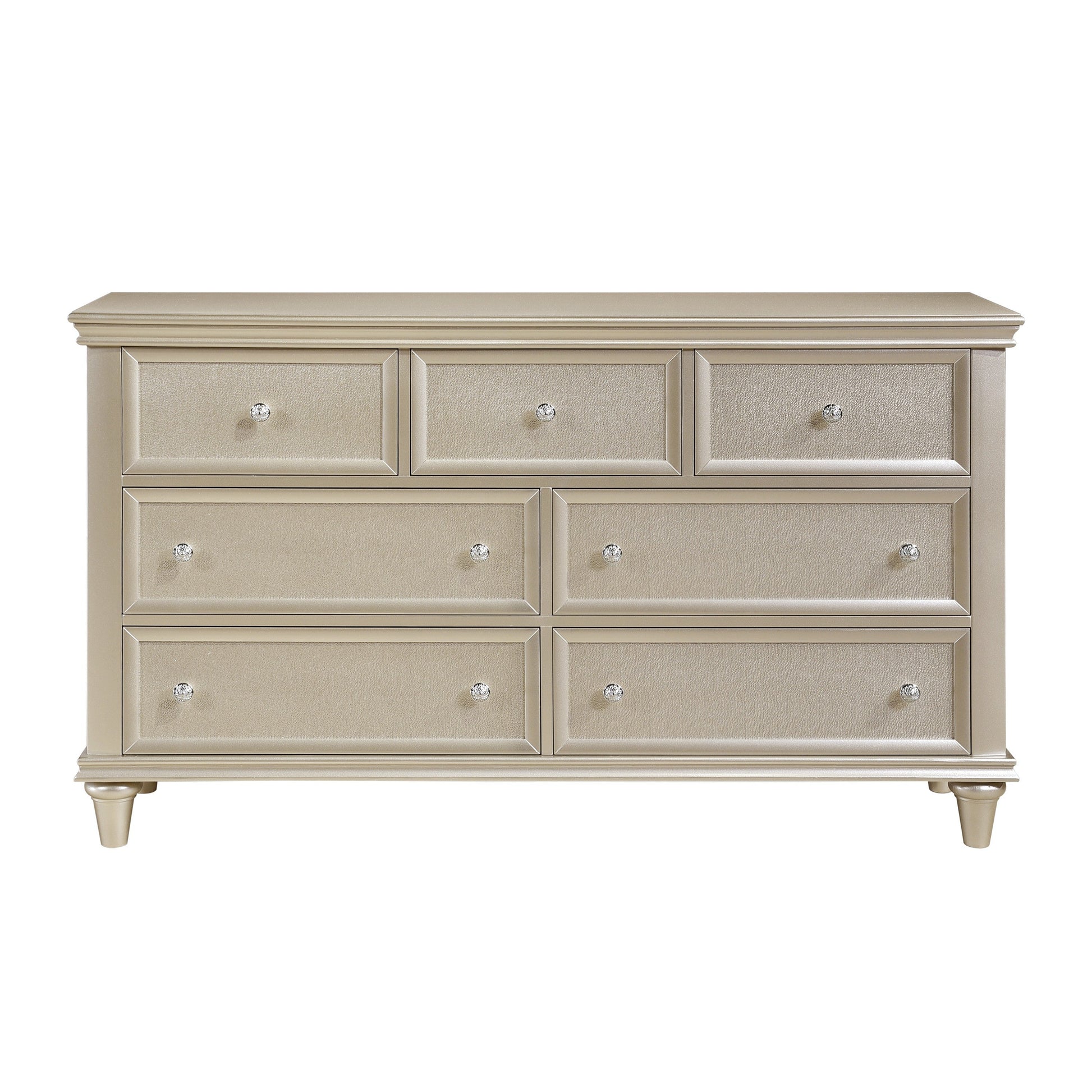 Celandine Silver Upholstered Panel Bedroom Set - SET | 1928-3 | 1928-5 | 1928-6 | 1928-4 | 1928-9 | 1928K-1 | 1928K-2 - Luna Furniture - Dallas Store
