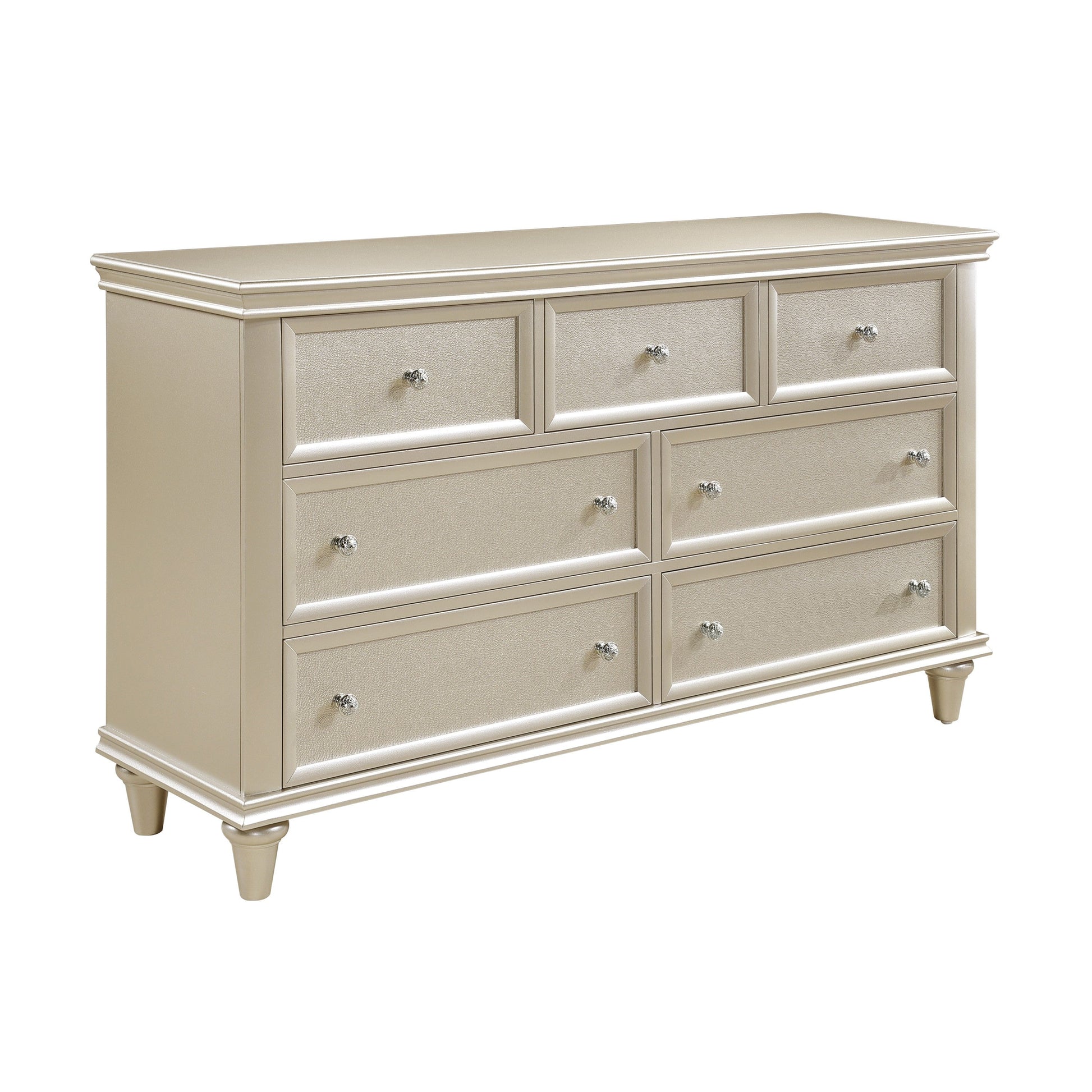 Celandine Silver Upholstered Panel Youth Bedroom Set - SET | 1928-5 | 1928-6 | 1928-4 | 1928-9 | 1928F-1 | 1928F-2 | 1928F-3 - Luna Furniture - Dallas Store