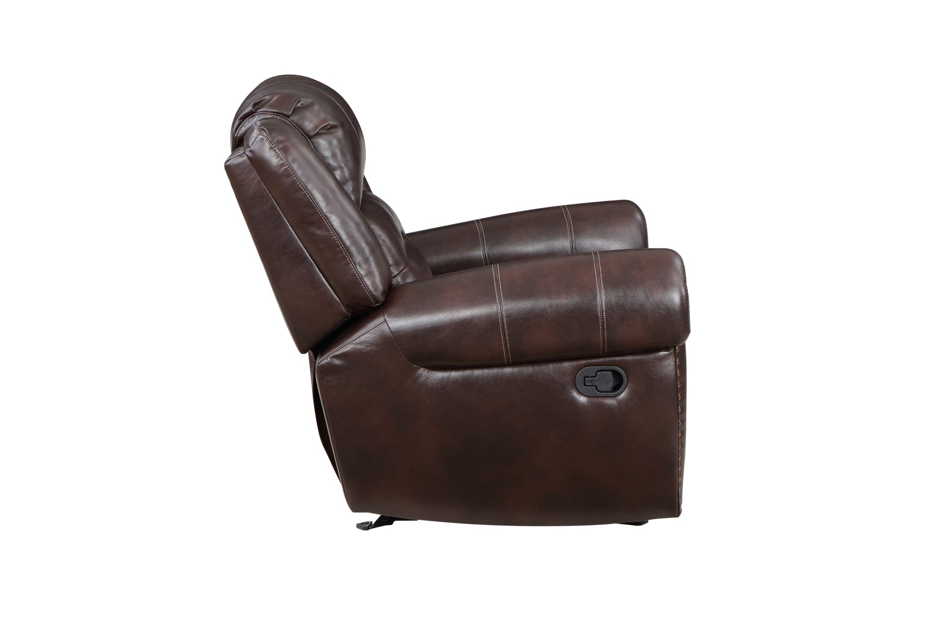 Center Hill Brown Bonded Leather Reclining Living Room Set - SET | 9668NBR-3 | 9668NBR-2 | 9668NBR-1 - Luna Furniture - Dallas Store