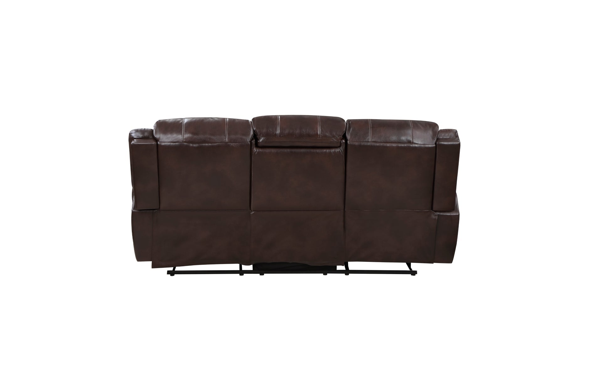 Center Hill Brown Bonded Leather Reclining Living Room Set - SET | 9668NBR-3 | 9668NBR-2 | 9668NBR-1 - Luna Furniture - Dallas Store