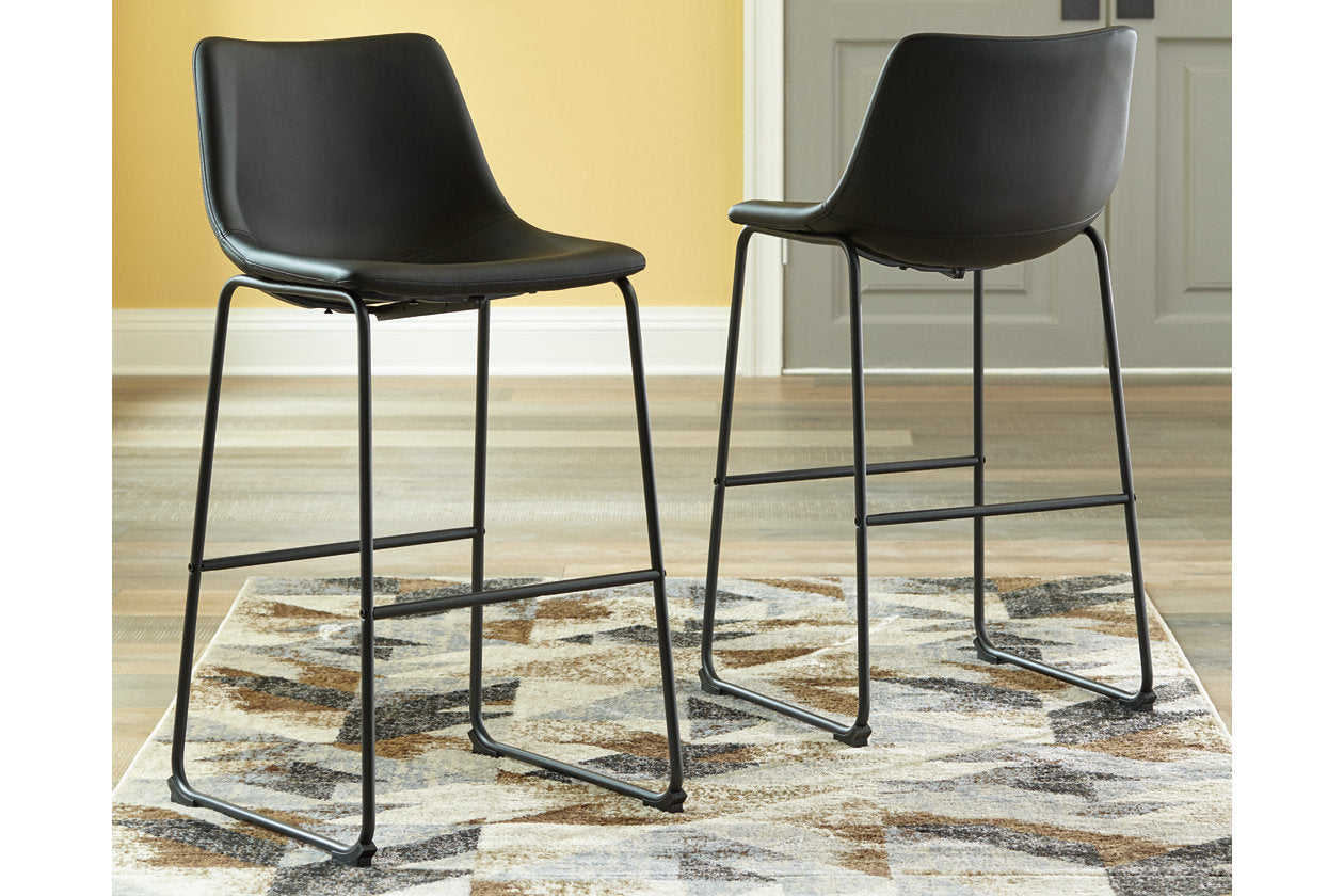 Centiar Black Pub Height Barstool, Set of 2 - D372-630 - Luna Furniture - Dallas Store