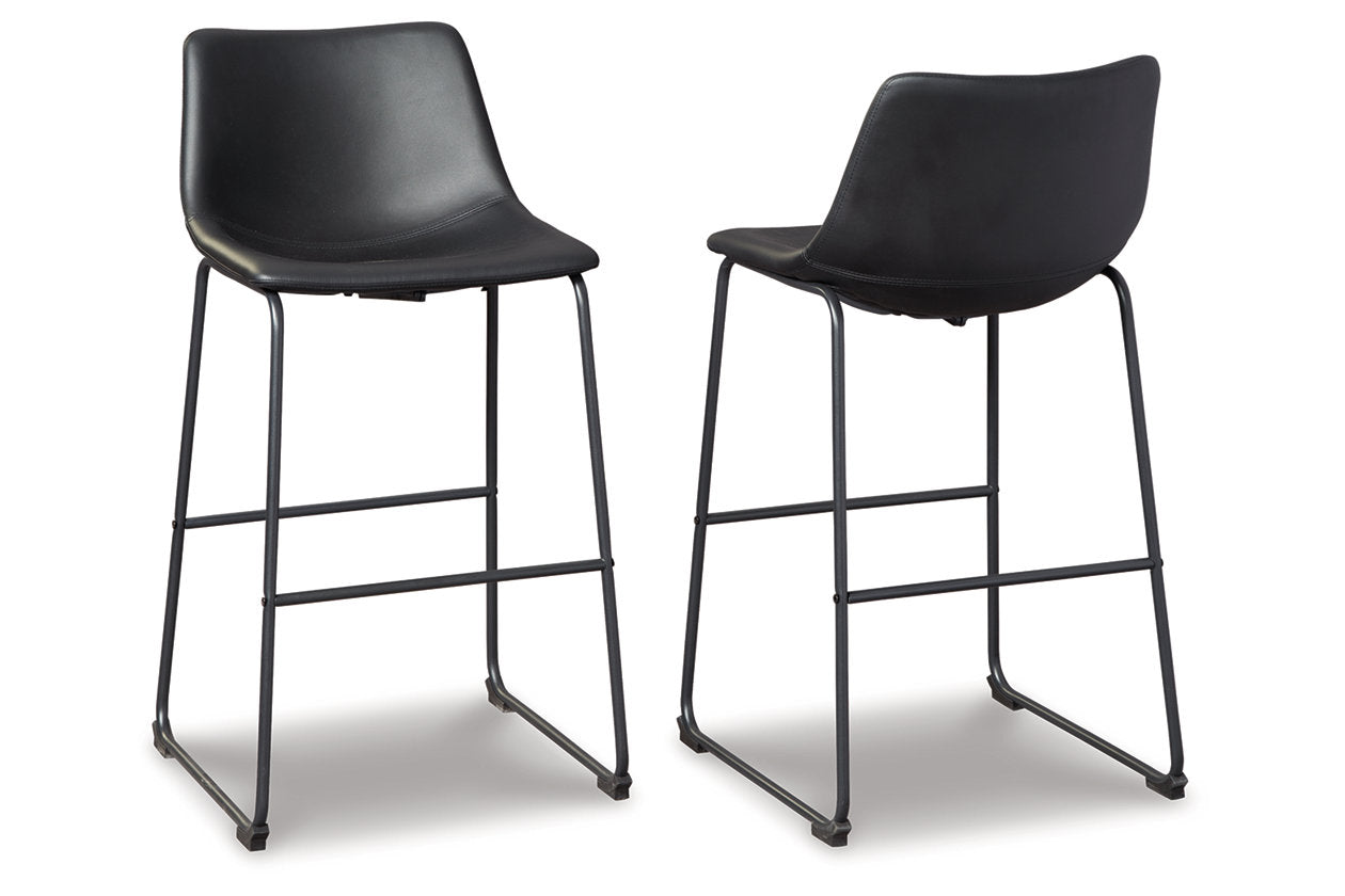 Centiar Black Pub Height Barstool, Set of 2 - D372-630 - Luna Furniture - Dallas Store