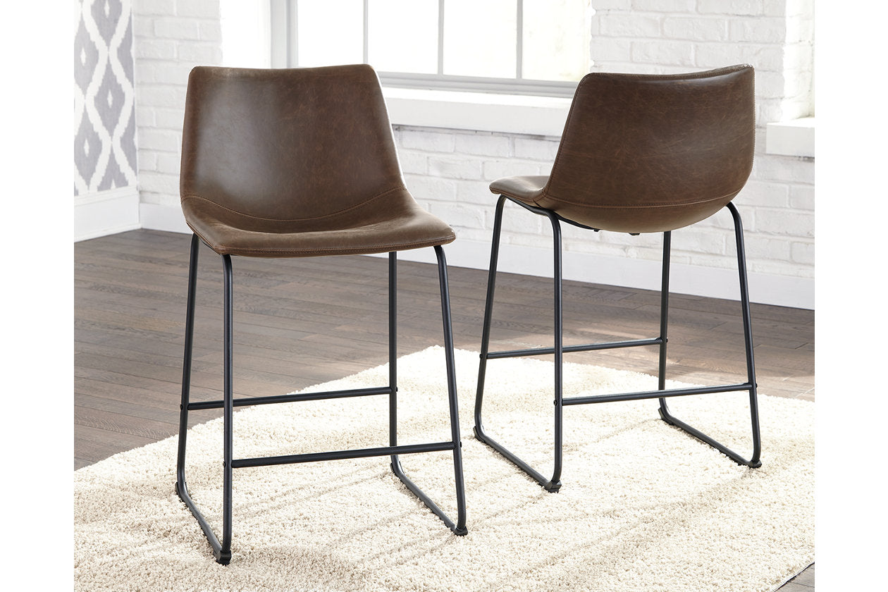 Centiar Brown Counter Height Barstool, Set of 2 - D372-124 - Luna Furniture - Dallas Store
