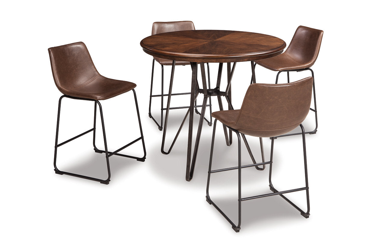 Centiar Brown Counter Height Barstool, Set of 2 - D372-124 - Luna Furniture - Dallas Store