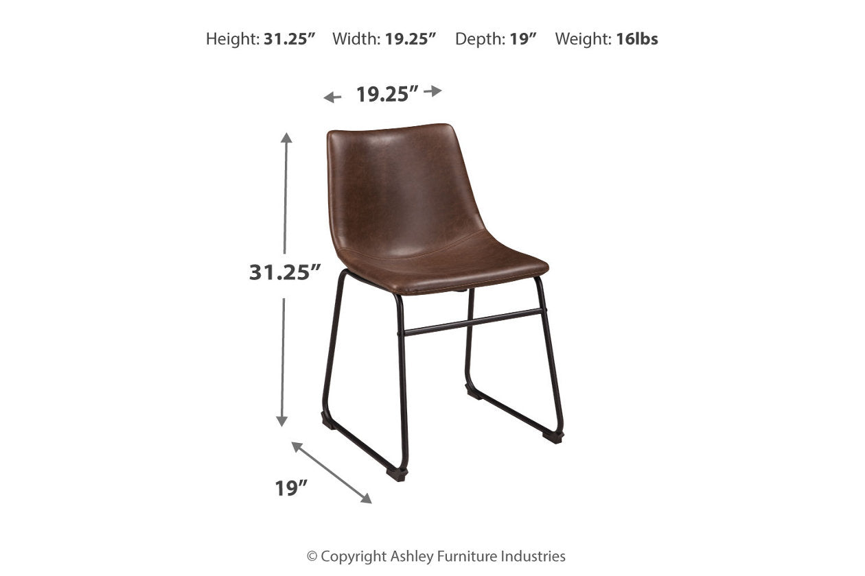 Centiar Brown Dining Chair, Set of 2 - D372-01 - Luna Furniture - Dallas Store
