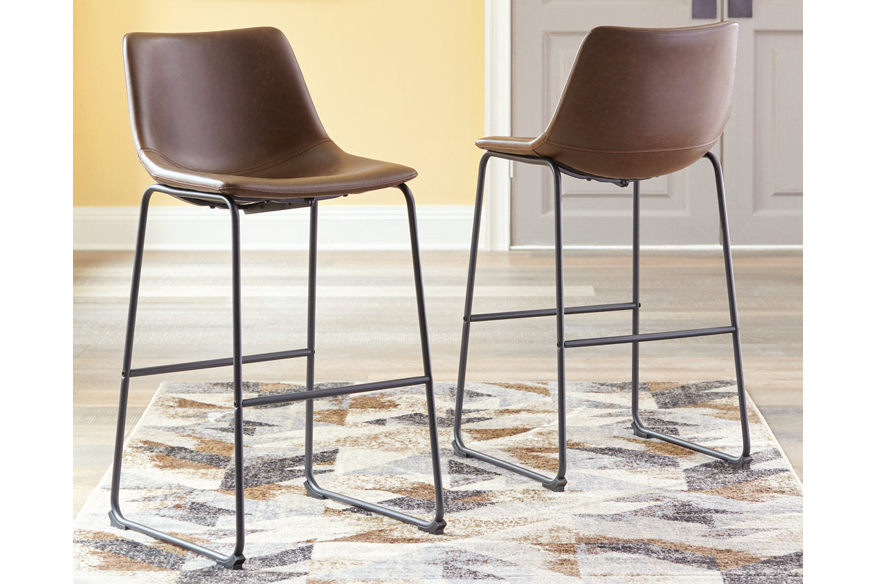 Centiar Brown Pub Height Barstool, Set of 2 - D372-130 - Luna Furniture - Dallas Store