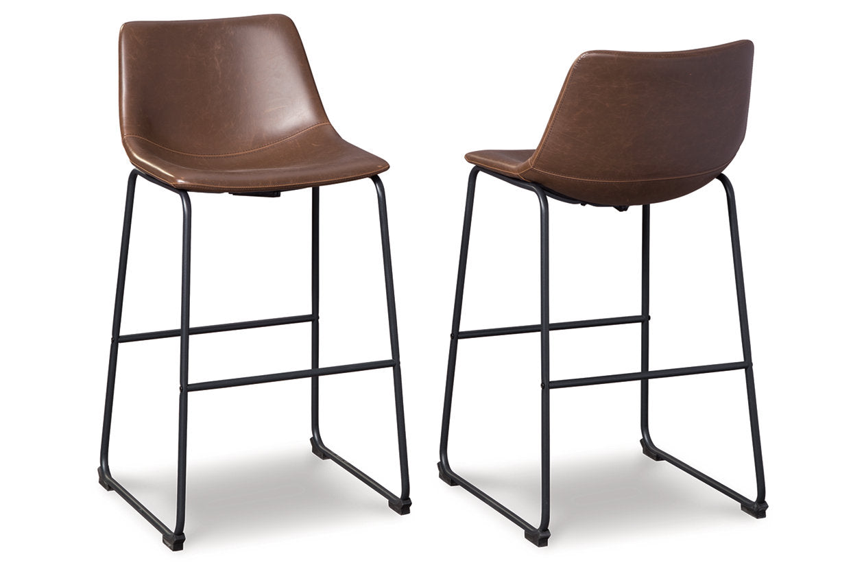 Centiar Brown Pub Height Barstool, Set of 2 - D372-130 - Luna Furniture - Dallas Store
