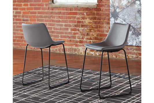 Centiar Gray Counter Height Barstool, Set of 2 - D372-824 - Luna Furniture - Dallas Store