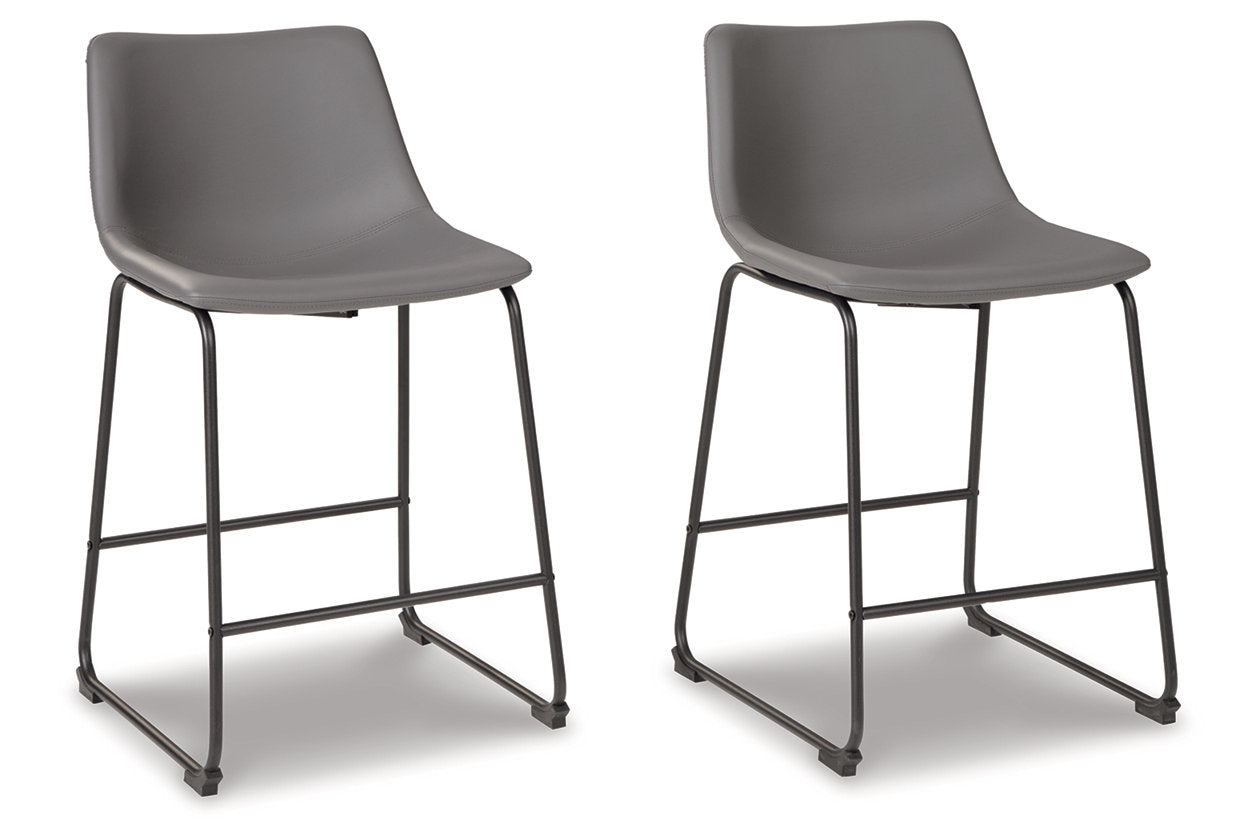 Centiar Gray Counter Height Barstool, Set of 2 - D372-824 - Luna Furniture - Dallas Store
