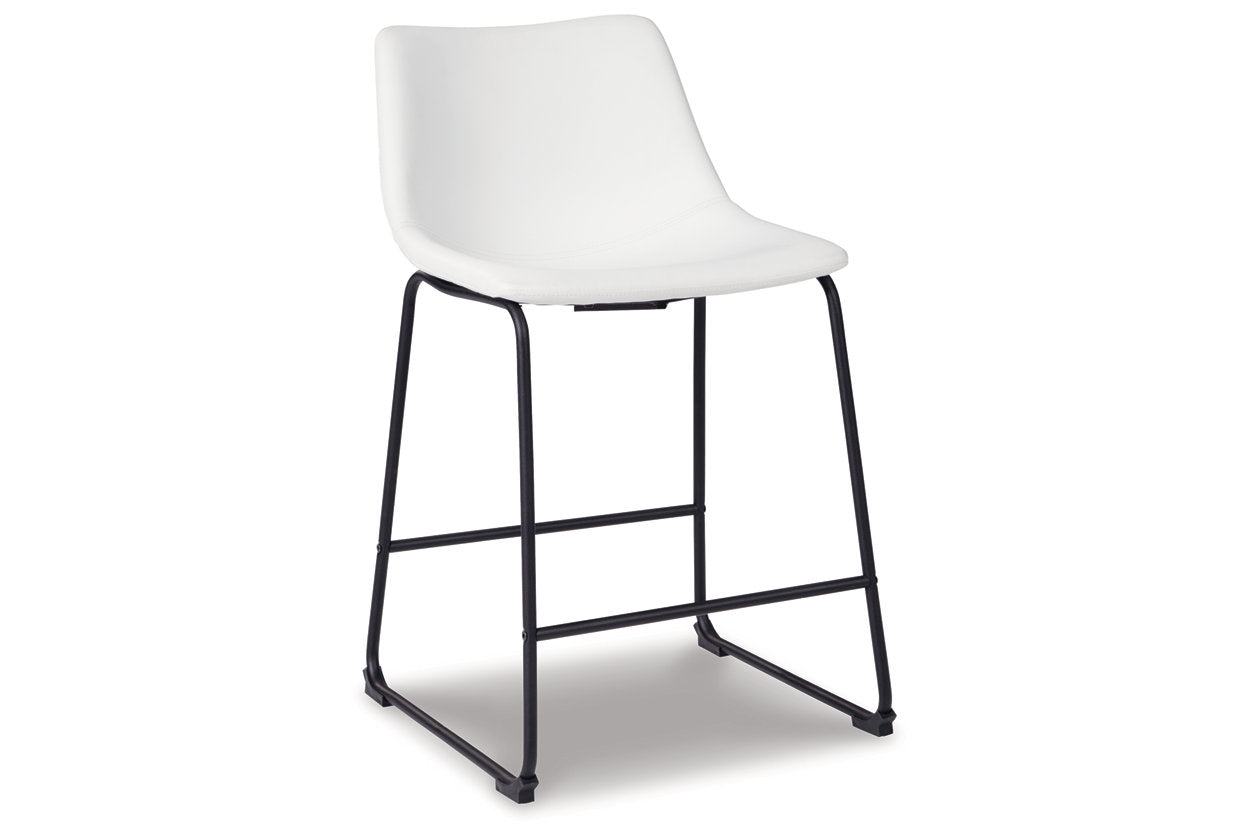 Centiar White Counter Height Barstool, Set of 2 - D372-724 - Luna Furniture - Dallas Store