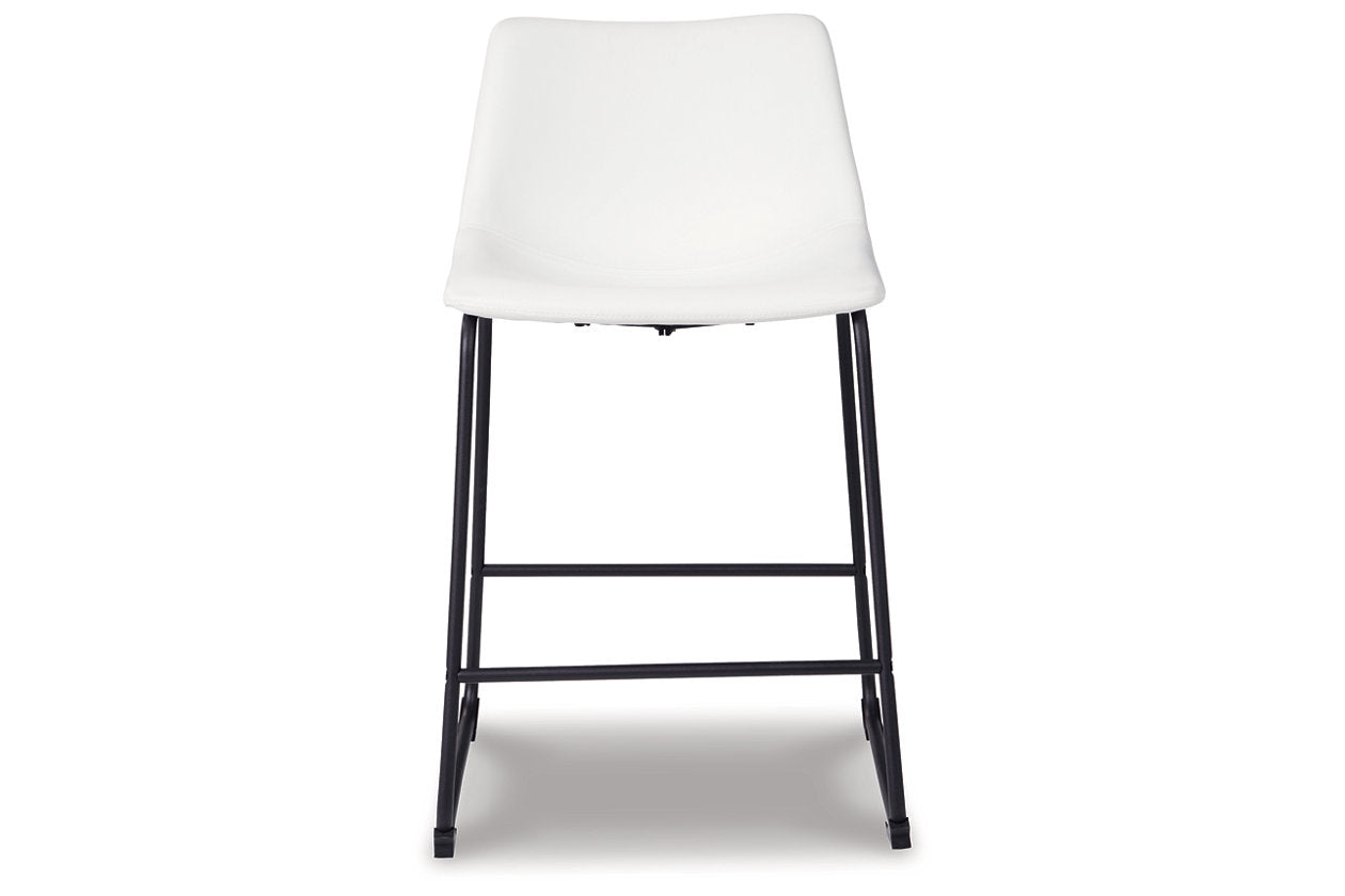 Centiar White Counter Height Barstool, Set of 2 - D372-724 - Luna Furniture - Dallas Store