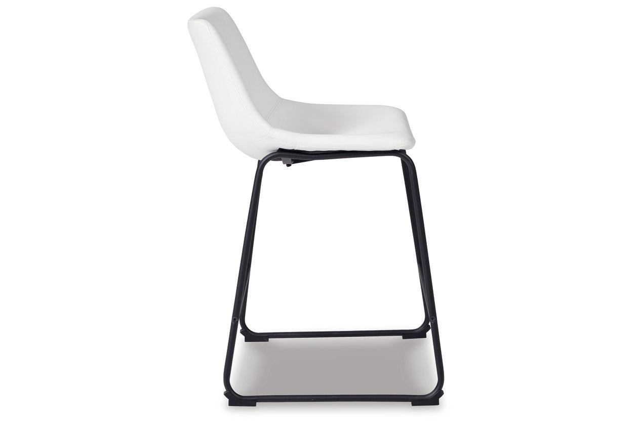Centiar White Counter Height Barstool, Set of 2 - D372-724 - Luna Furniture - Dallas Store