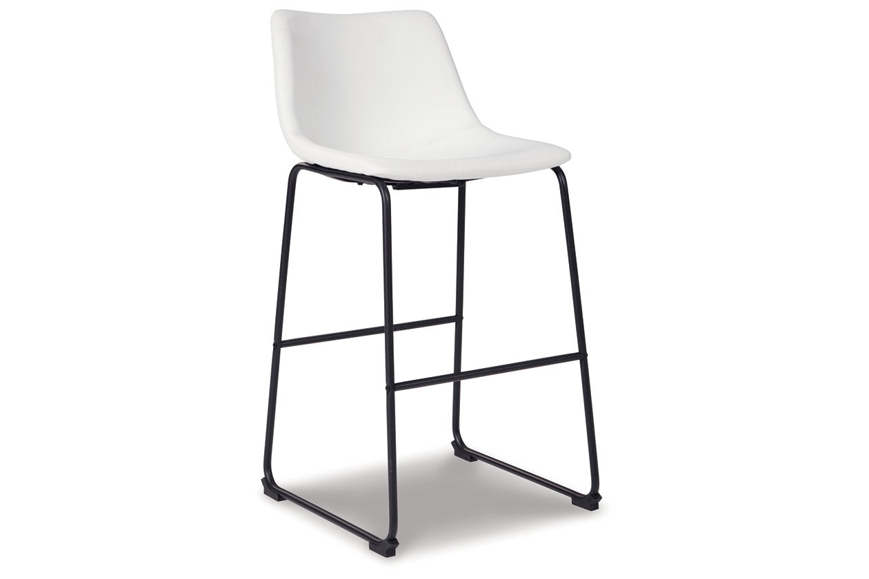 Centiar White Pub Height Barstool, Set of 2 - D372-730 - Luna Furniture - Dallas Store