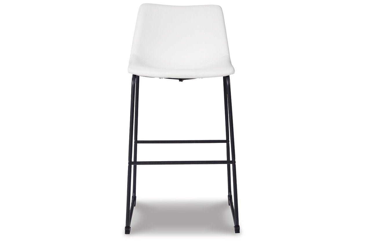 Centiar White Pub Height Barstool, Set of 2 - D372-730 - Luna Furniture - Dallas Store