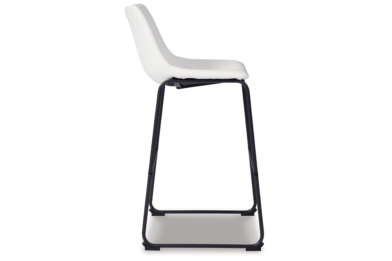 Centiar White Pub Height Barstool, Set of 2 - D372-730 - Luna Furniture - Dallas Store