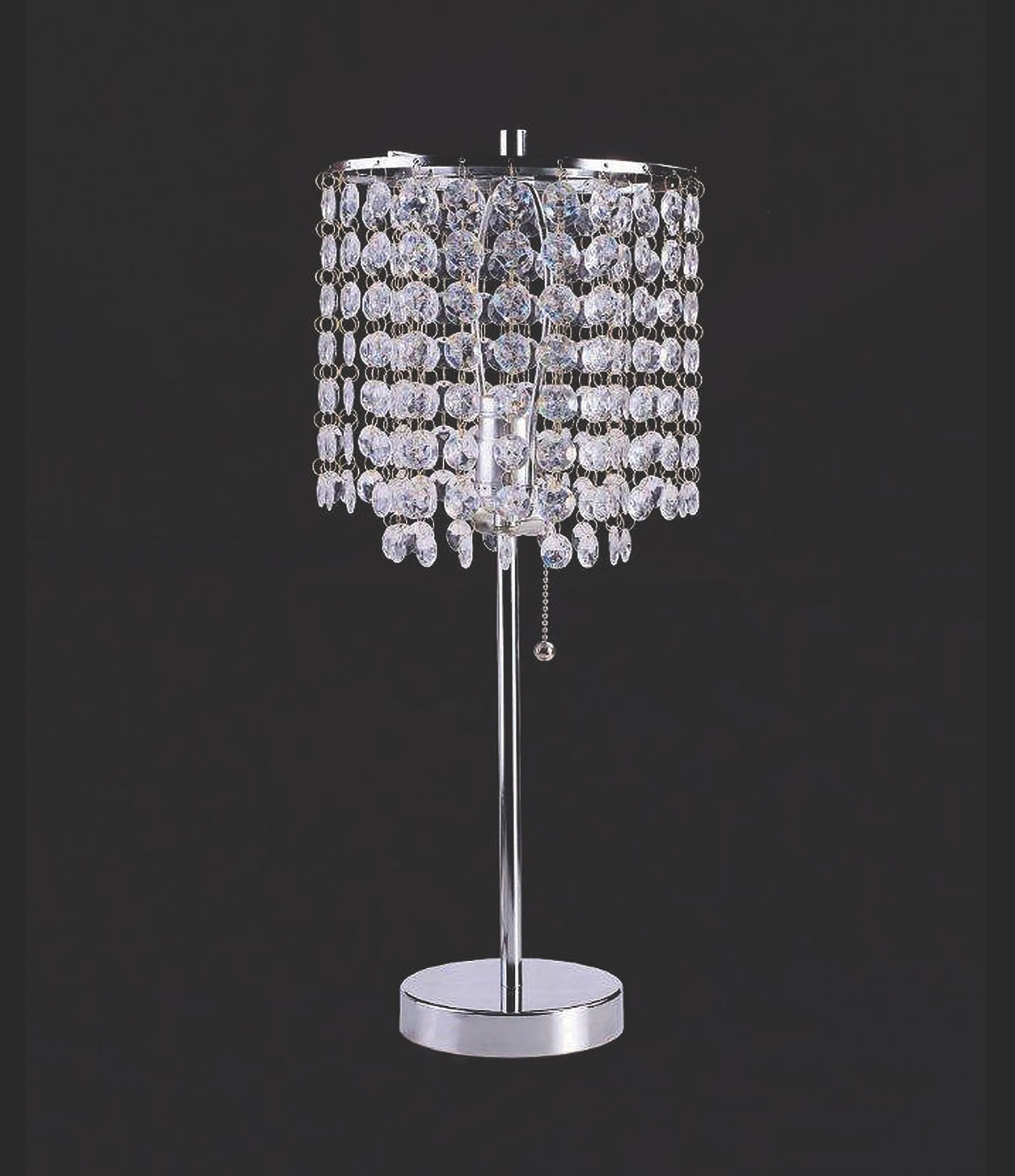 Chandelier Chrome 19" Table Lamp - 6213T-CH-1 - Luna Furniture - Dallas Store