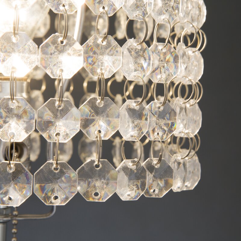 Chandelier Chrome 19" Table Lamp - 6213T-CH-1 - Luna Furniture - Dallas Store