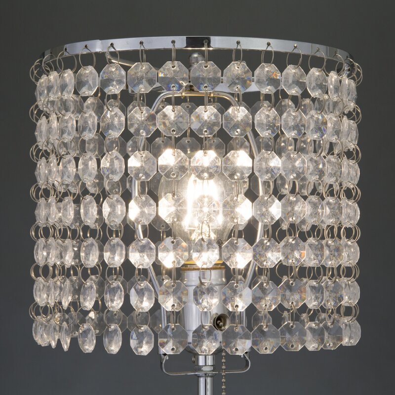 Chandelier Chrome 19" Table Lamp - 6213T-CH-1 - Luna Furniture - Dallas Store