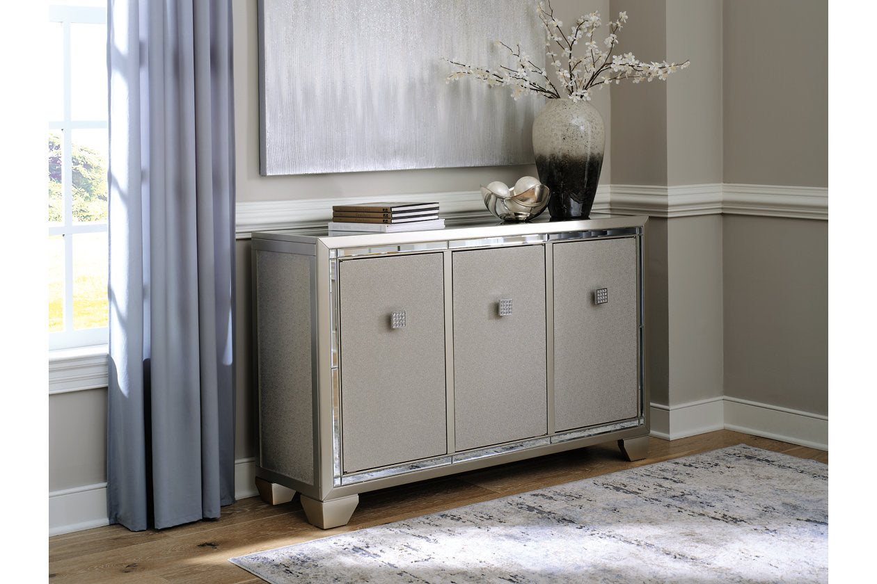 Chaseton Champagne Accent Cabinet - A4000335 - Luna Furniture - Dallas Store