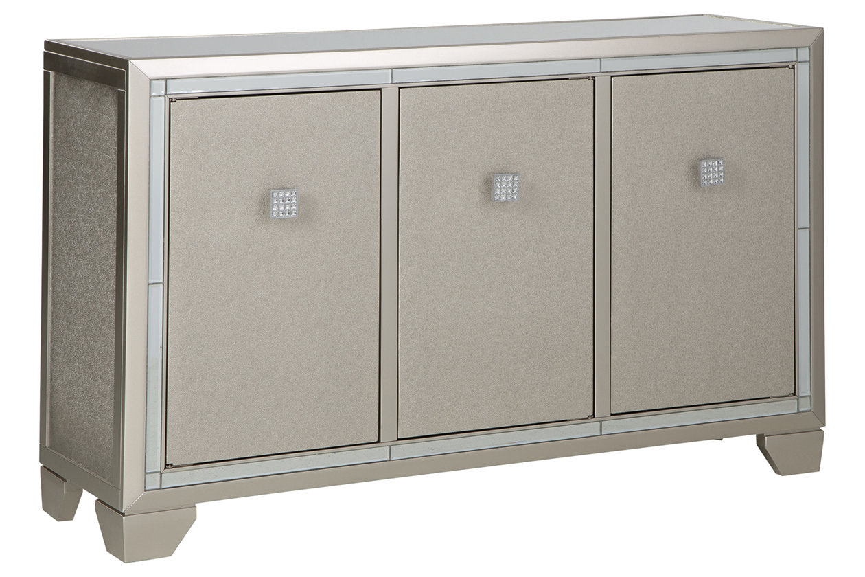 Chaseton Champagne Accent Cabinet - A4000335 - Luna Furniture - Dallas Store