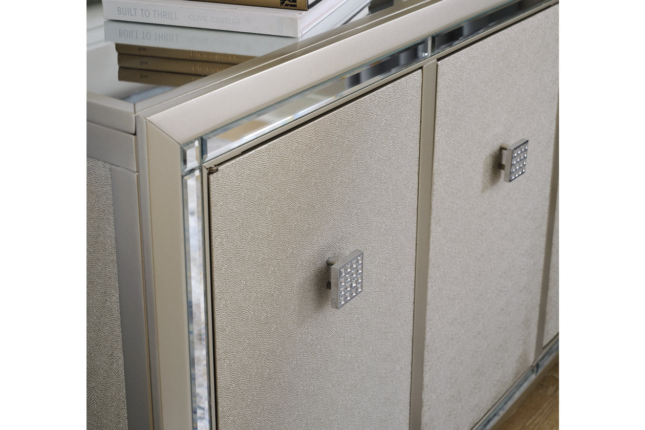 Chaseton Champagne Accent Cabinet - A4000335 - Luna Furniture - Dallas Store