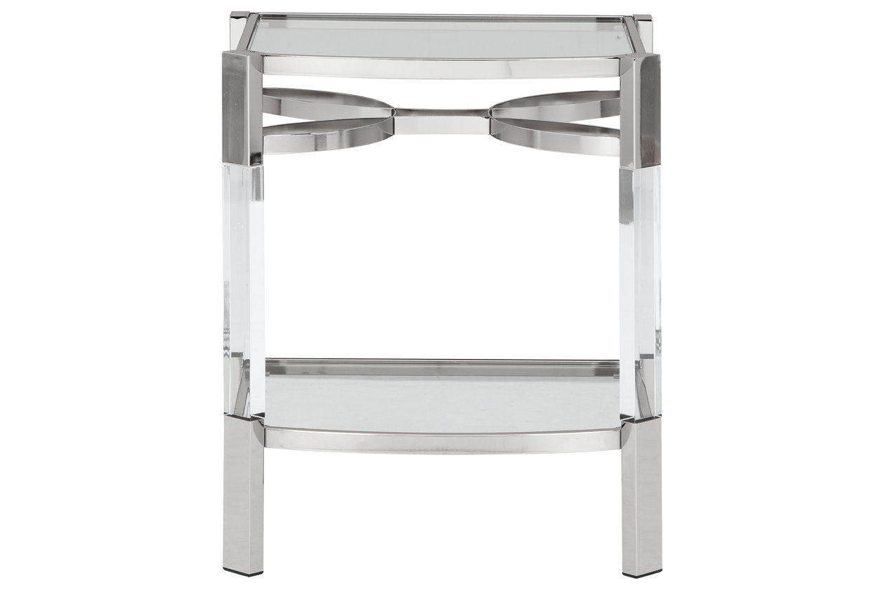 Chaseton Clear/Silver Finish Accent Table - A4000334 - Luna Furniture - Dallas Store