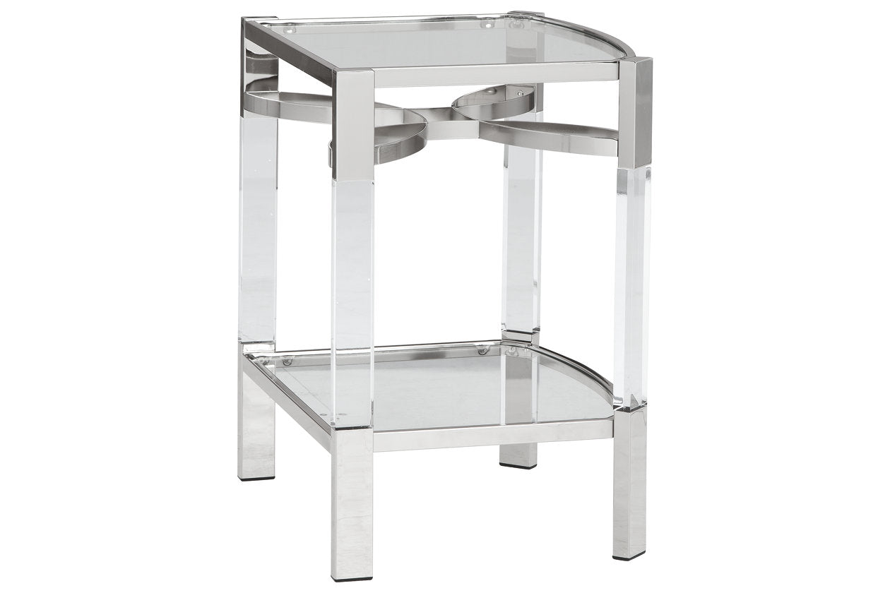 Chaseton Clear/Silver Finish Accent Table - A4000334 - Luna Furniture - Dallas Store