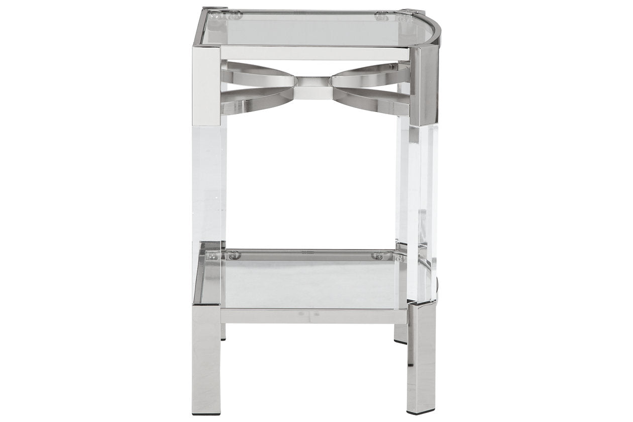 Chaseton Clear/Silver Finish Accent Table - A4000334 - Luna Furniture - Dallas Store