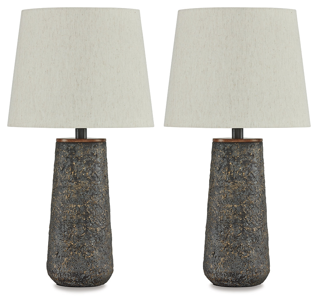 Chaston Antique Bronze Finish Table Lamp, Set of 2 - L204474 - Luna Furniture - Dallas Store