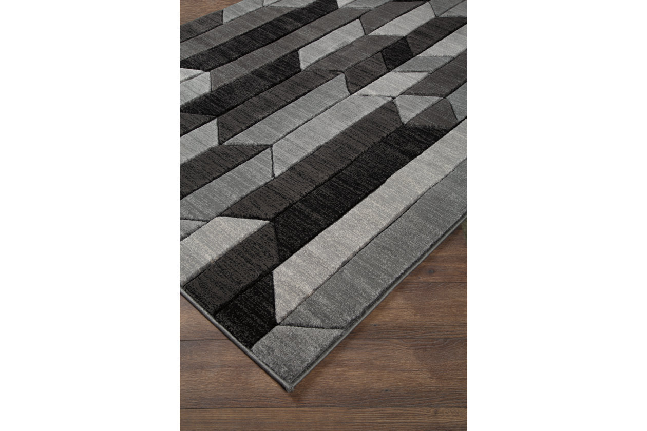 Chayse Black/Gray 6'6" x 9'6" Rug - R403461 - Luna Furniture - Dallas Store