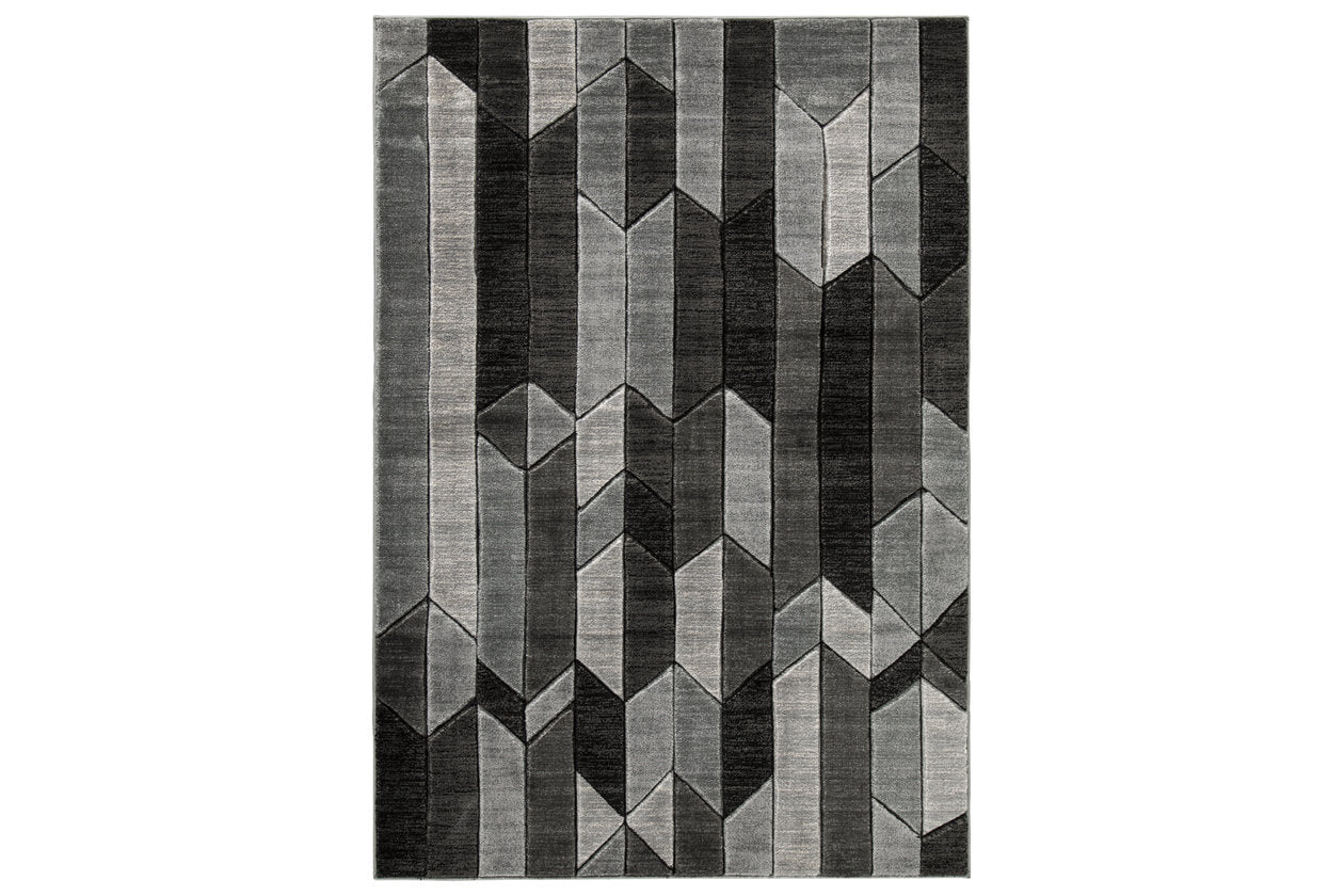 Chayse Black/Gray 6'6" x 9'6" Rug - R403461 - Luna Furniture - Dallas Store