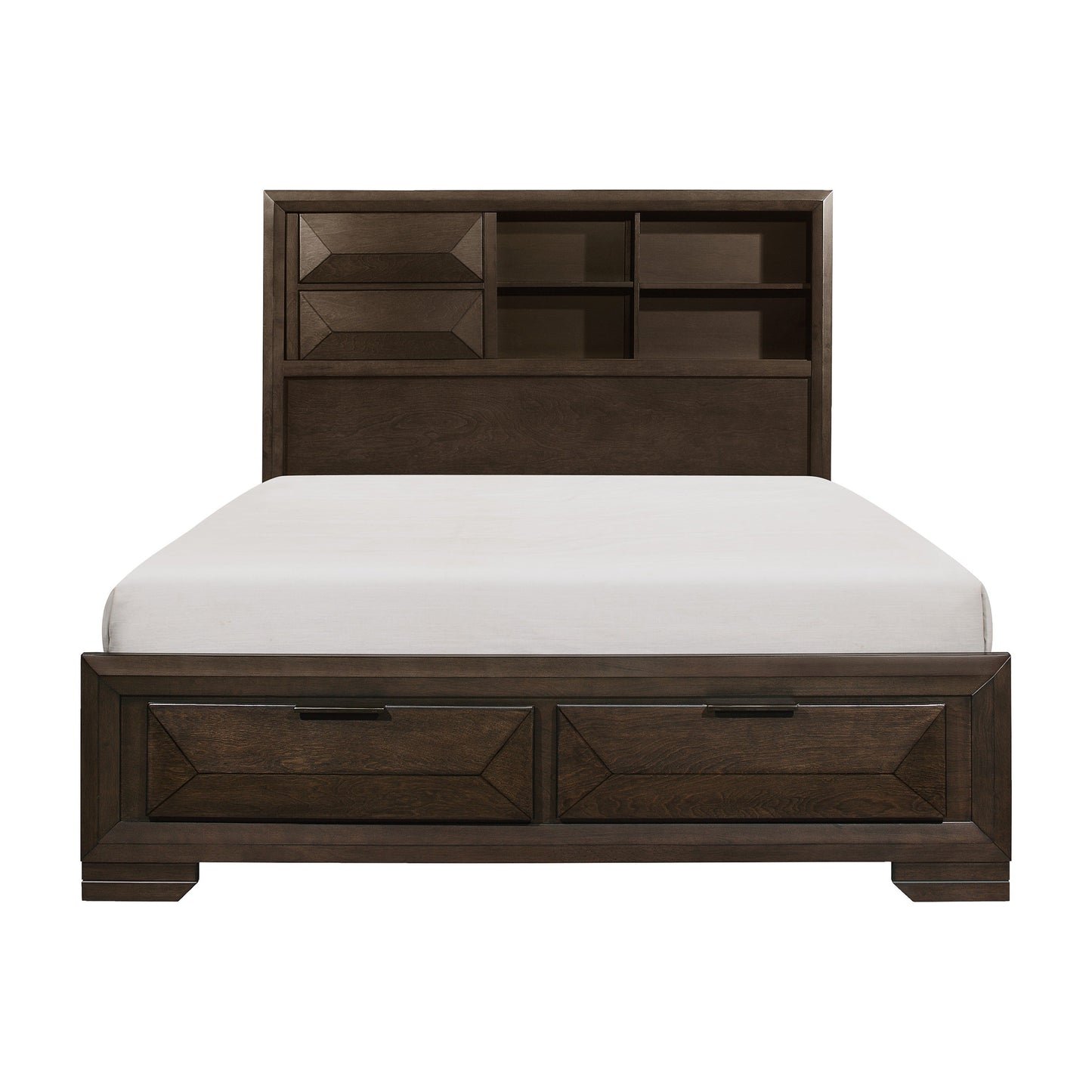 Chesky King Bookcase Storage Platform Bed - SET | 1753K-1 | 1753-3 | 1753K-DW - Luna Furniture - Dallas Store