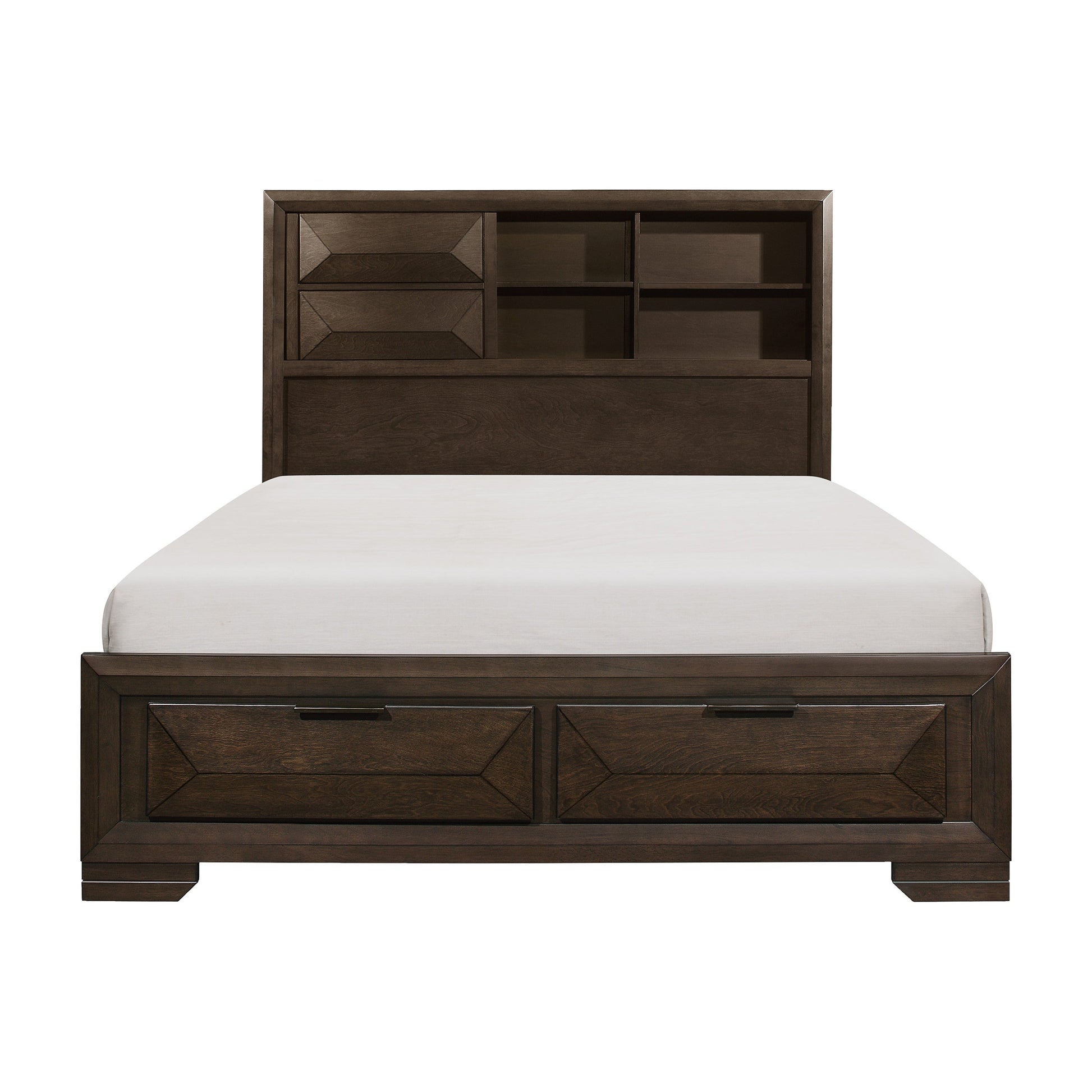 Chesky King Bookcase Storage Platform Bed - SET | 1753K-1 | 1753-3 | 1753K-DW - Luna Furniture - Dallas Store