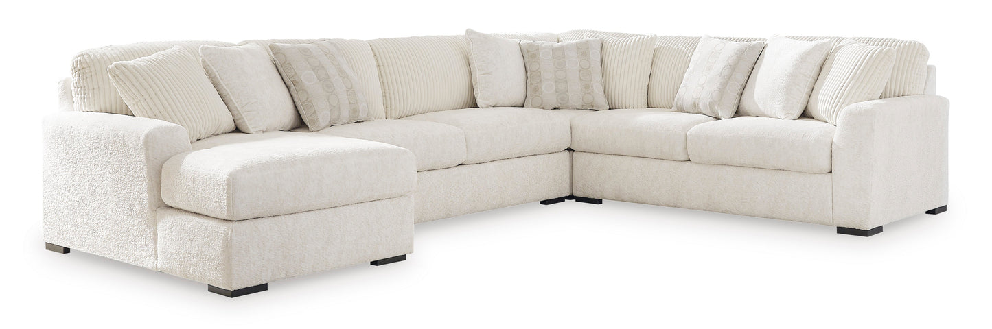Chessington Ivory 4-Piece LAF Chaise Sectional - SET | 6190416 | 6190434 | 6190467 | 6190477 - Luna Furniture - Dallas Store